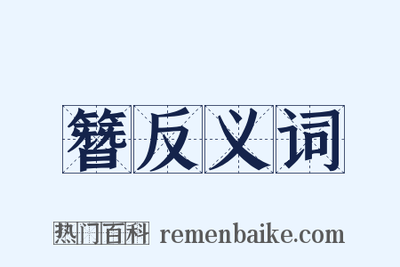 簪反义词是什么意思的图片
